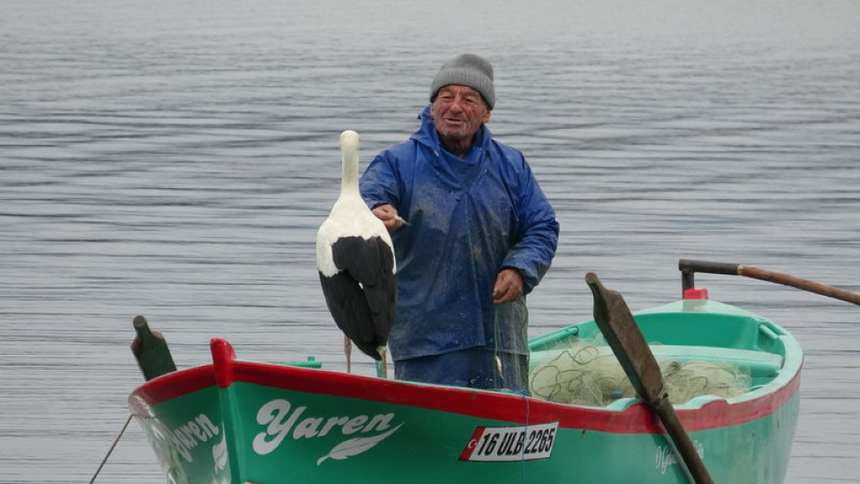 Adem Amca, 15 yıllık dostu Yaren leylekle hasret giderdi